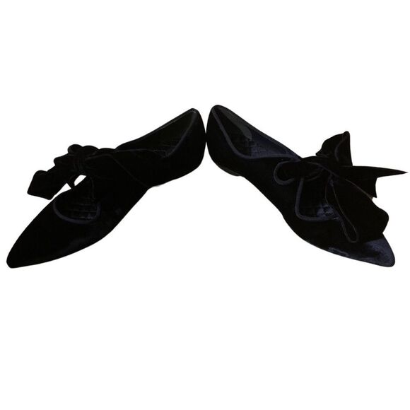 NIB Tory Burch Clara Oversized Bow Velvet Flats US 6.5 - Picture 5 of 6